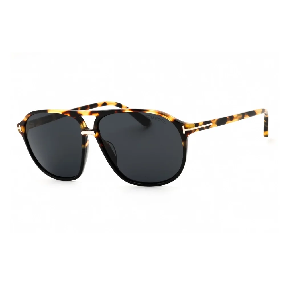 NWT Tom Ford FT1026 Black Rectangle 61mm Sunglasses